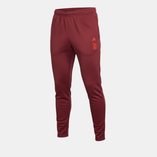 Adidas Football Training Pants Burgundy Red Performance Pre Owned
